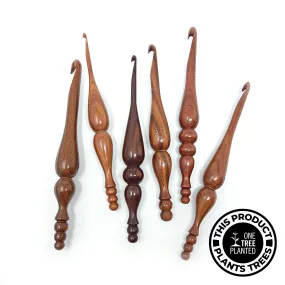 Alpha Series Rosewood Handmade Wood Crochet Hook