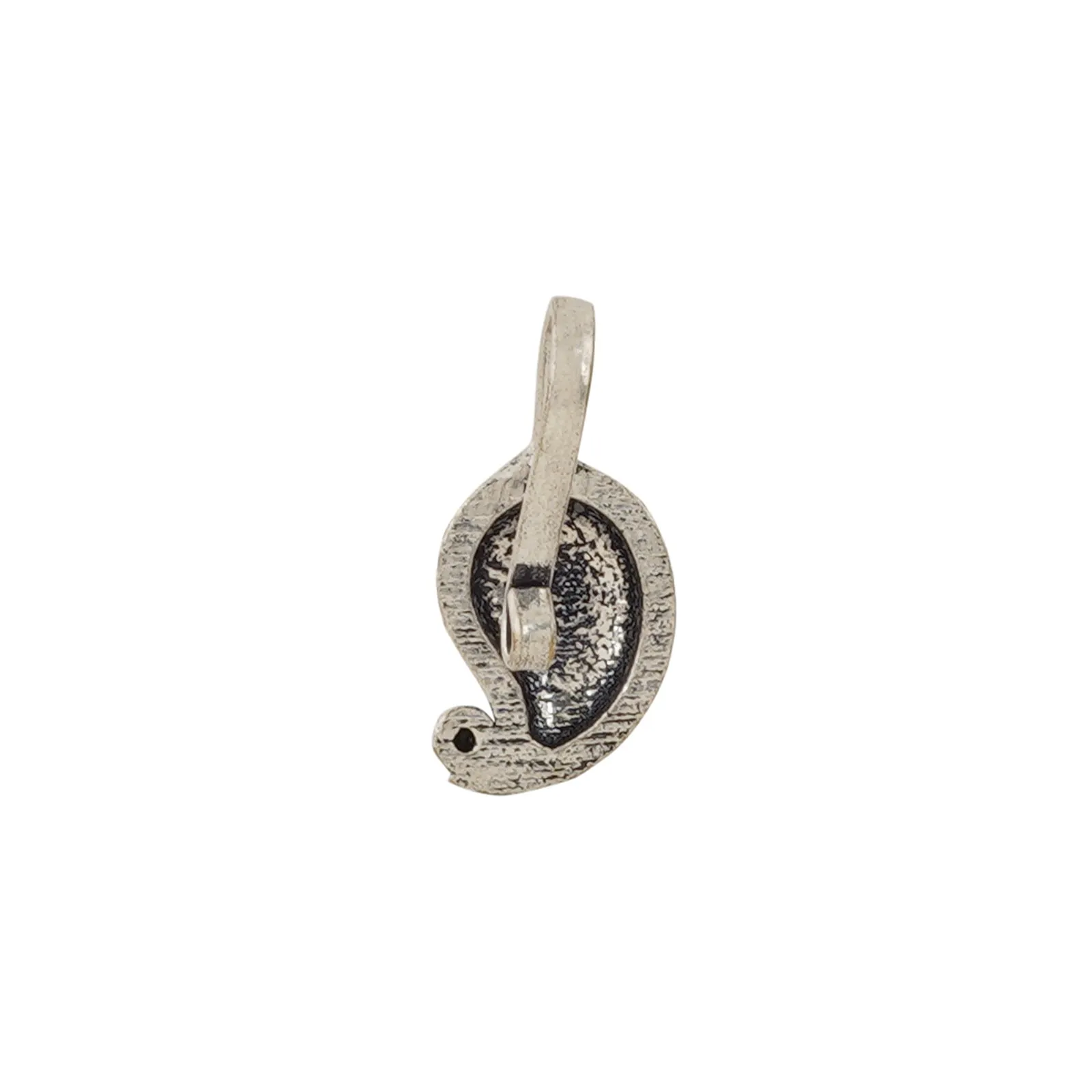 Ambi Silver Oxidised Nose Pin