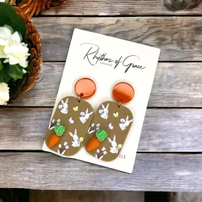 Easter Earrings - Easter Carrot, Happy Easter, Easter Bunny, Easter Accessories, Easter Egg, Easter Accessories, Easter Basket, Carrot