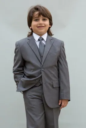 Elliot Kids Grey 5-Piece Suit