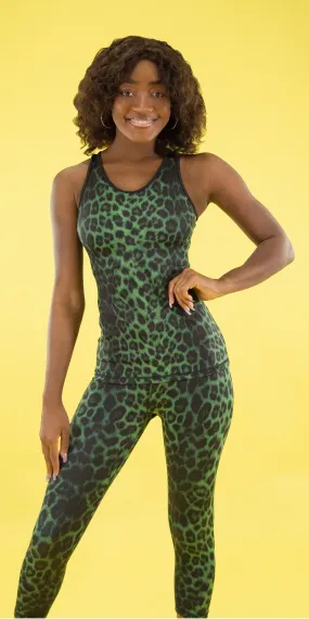 Emerald Leopard - Sports Bra Tank [Final Sale]