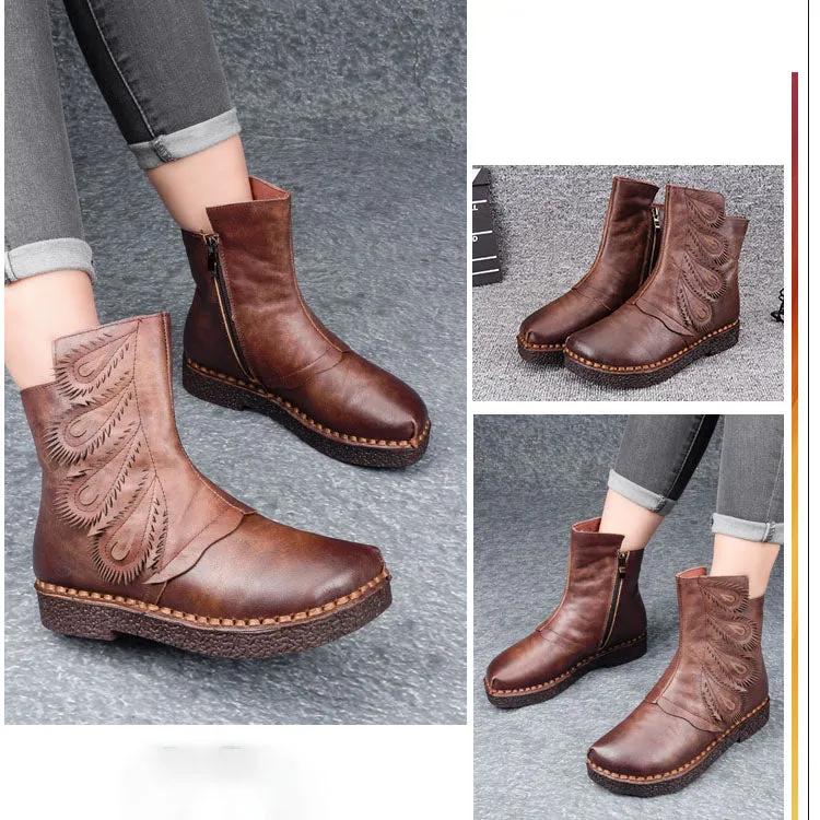 Ethnic Retro Velvet Boots | Gift Shoes