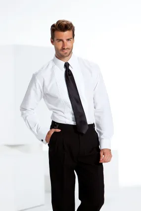 Gianni White Laydown Tuxedo Shirt