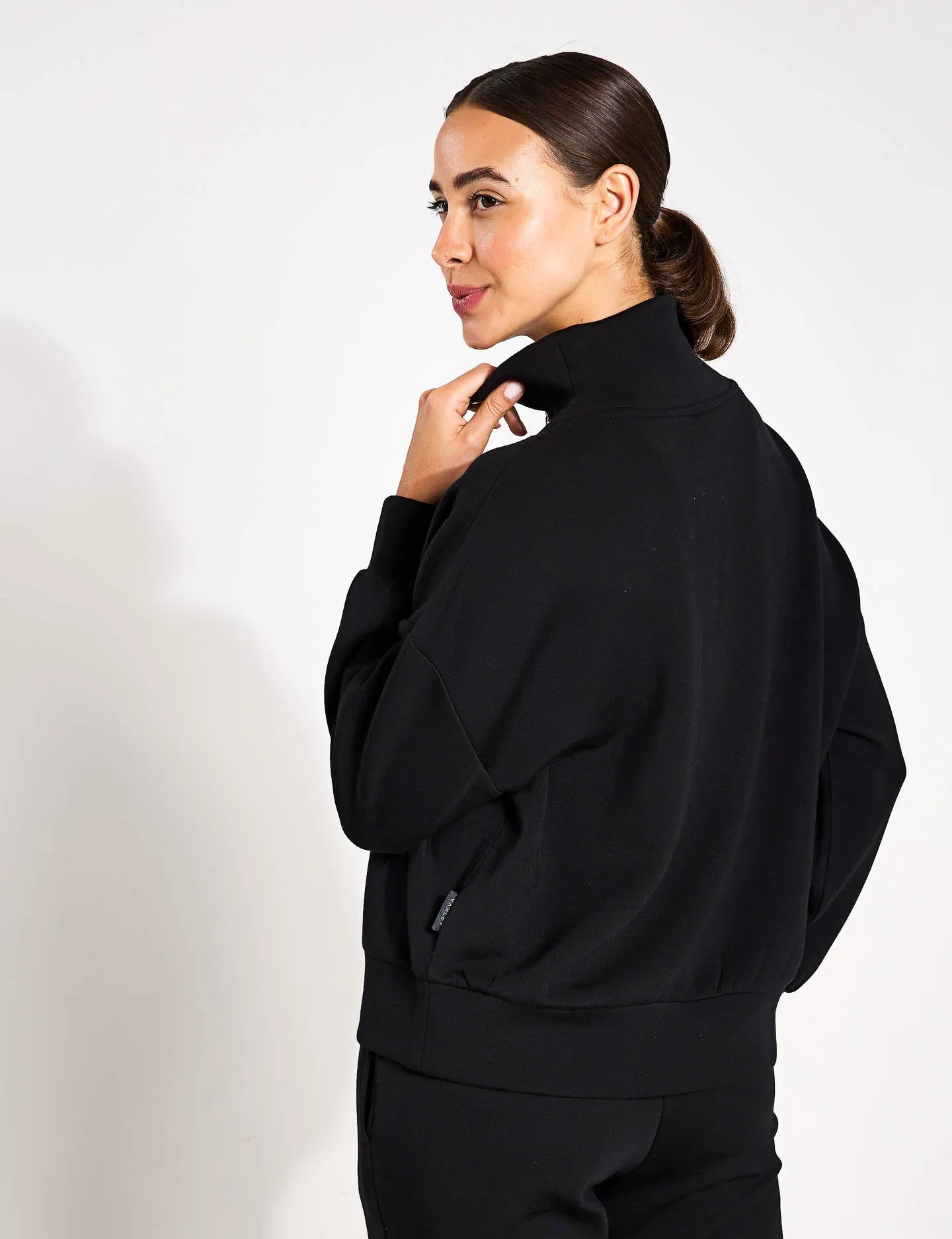 Hawley Half Zip Sweat - Black