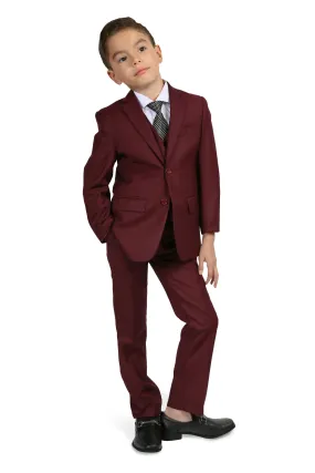 Jax Kids Burgundy Suit 5-Piece Set