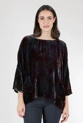 Jeni Velvet Oversize Top, Deep Camo