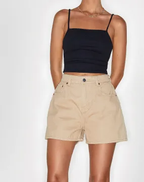 Mom Denim Shorts in Winter Sandwash