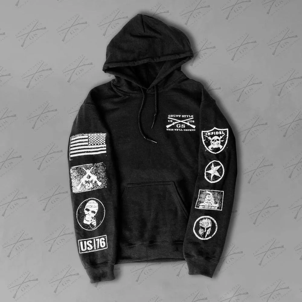 Patch Hoodie - Black