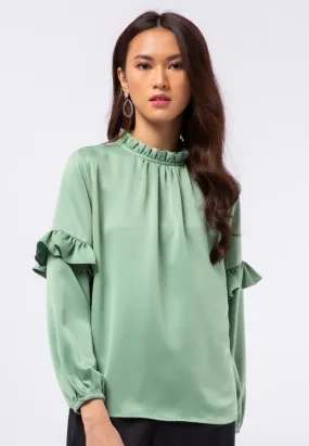 Puff Sleeve Frill Blouse