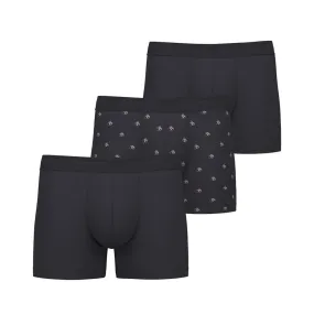 Scotch & Soda 3 Pack Men's Base Ampersand AOP Boxers - Black