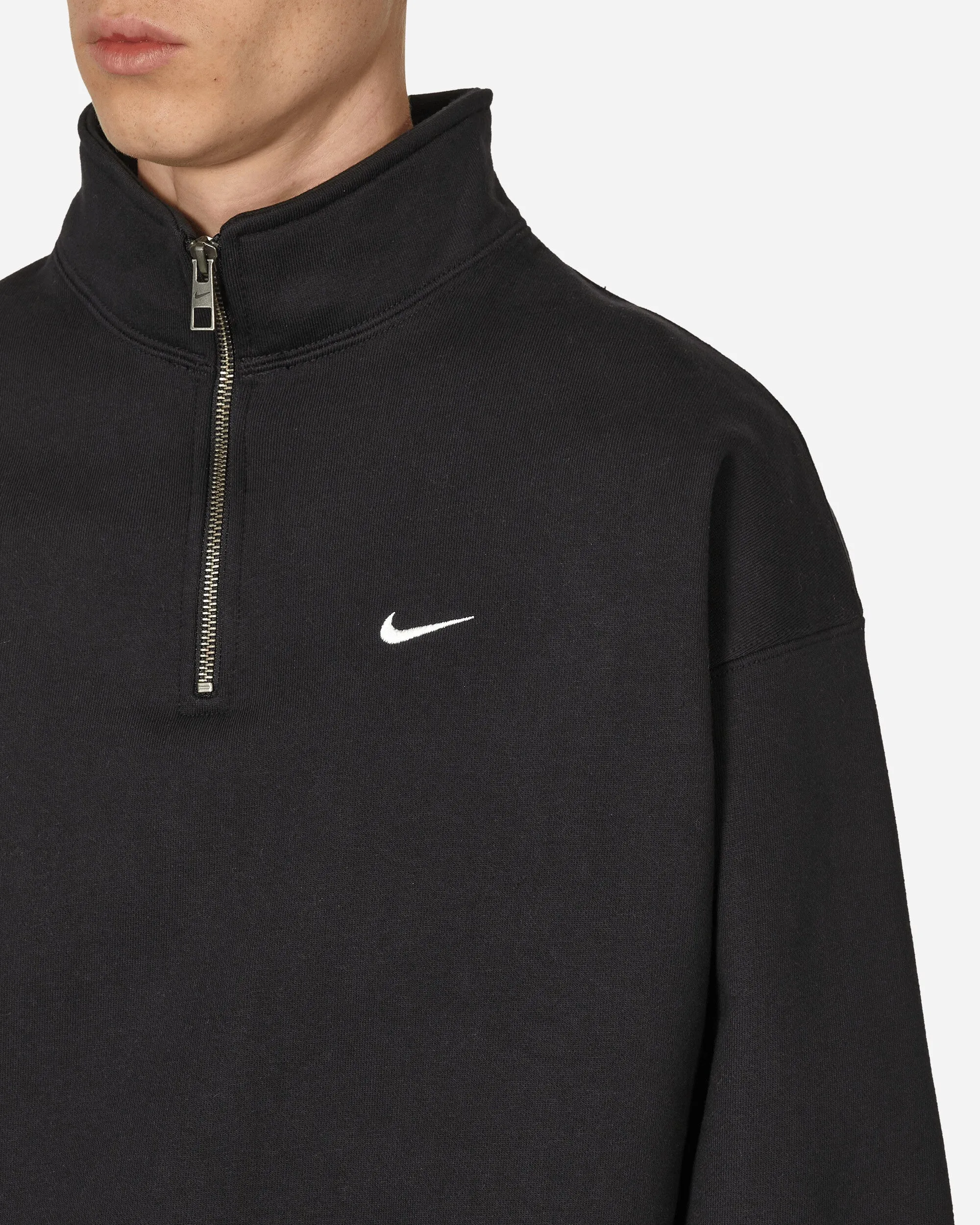 Solo Swoosh 1/4 Zip Sweatshirt Black