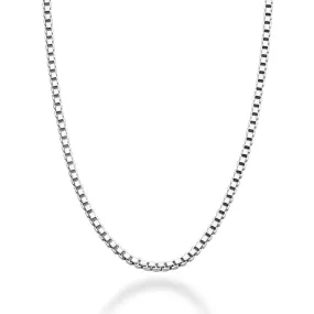 Sterling Silver 0.8mm Box Chain Necklace