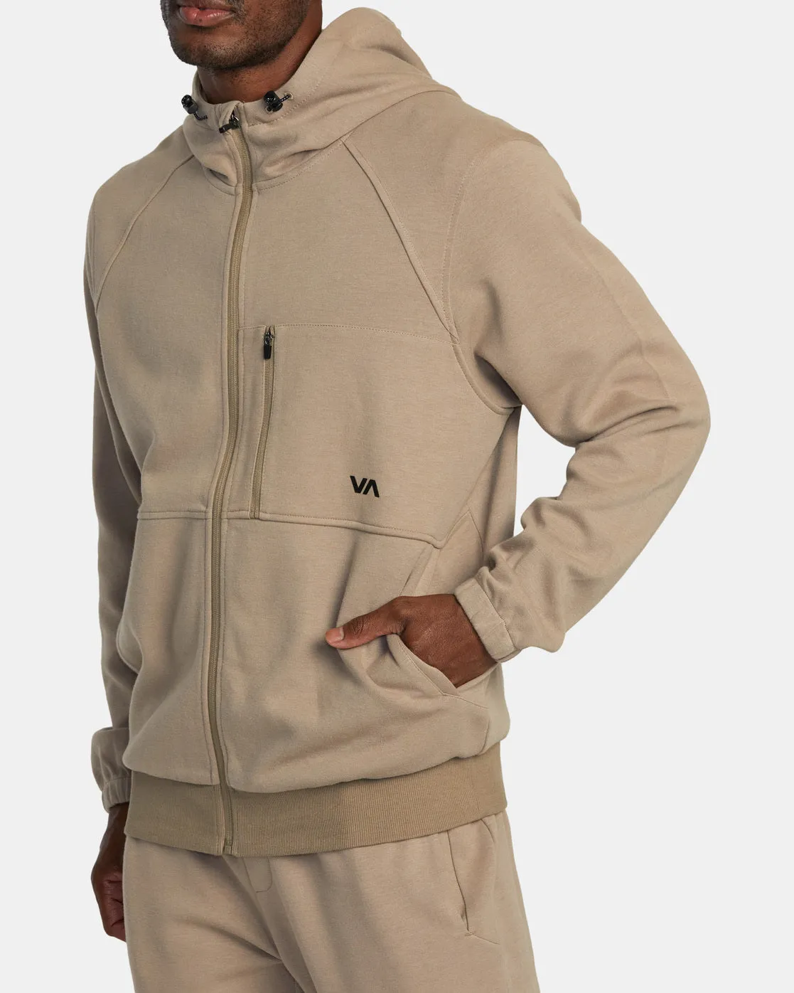 Tech Zip-Up Fleece Hoodie II - Dark Khaki