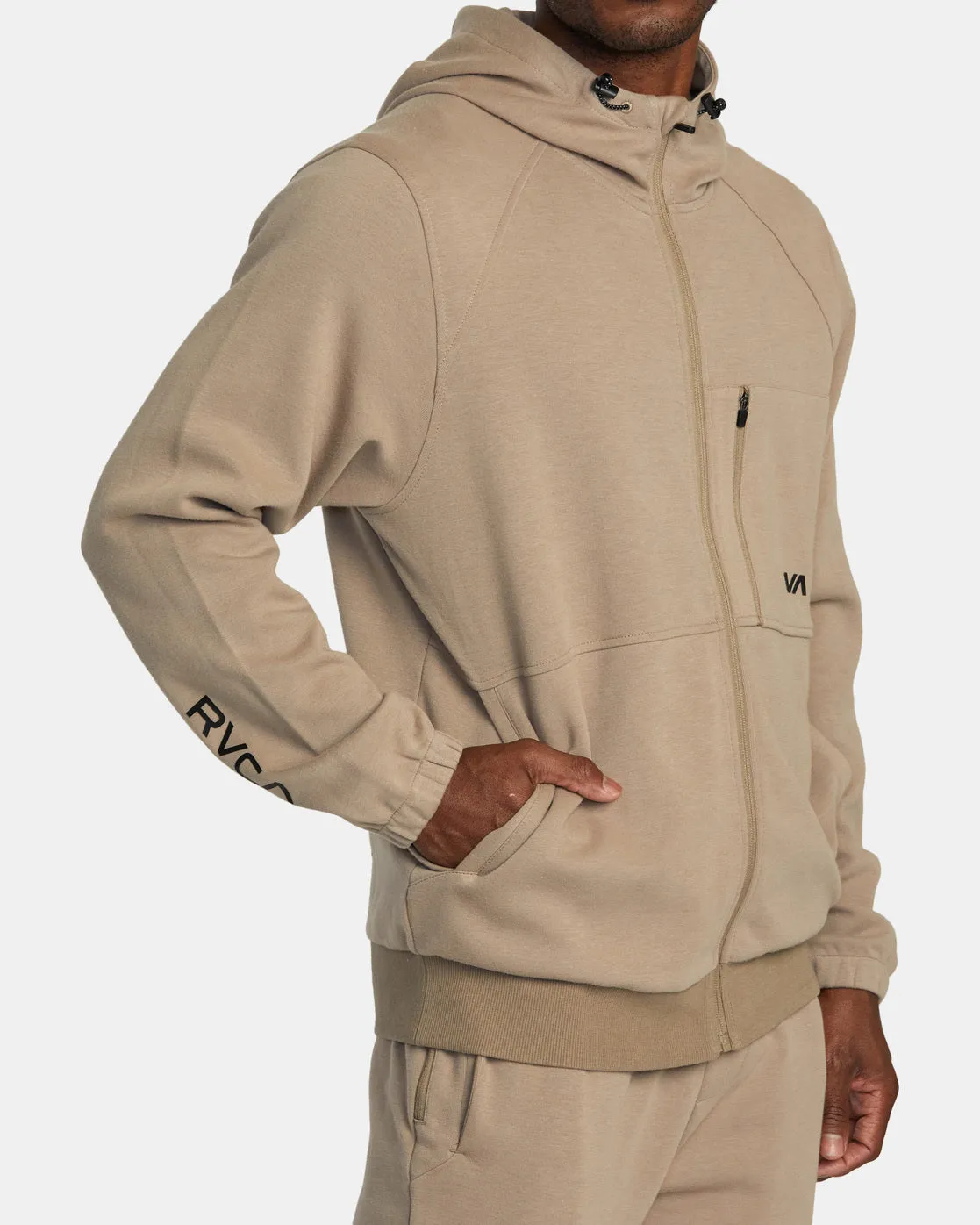 Tech Zip-Up Fleece Hoodie II - Dark Khaki