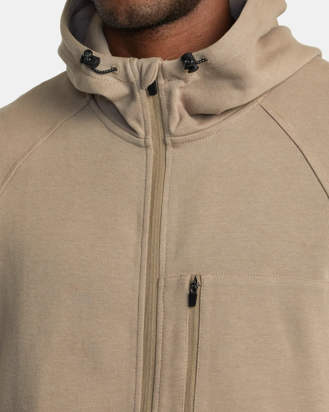 Tech Zip-Up Fleece Hoodie II - Dark Khaki