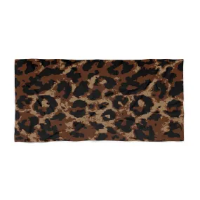 Vampire Art Grunge Brown Leopard Beach Towel